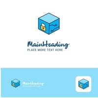 diseño de logotipo de cubo creativo lugar de logotipo de color plano para ilustración de vector de eslogan