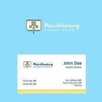 Presentation logo Design with business card template Elegant corporate identity Vector