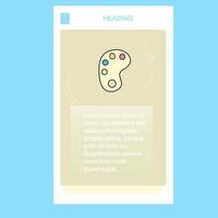 Paint tray mobile vertical banner design design Vector