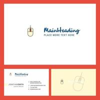 diseño de logotipo de mouse con eslogan diseño creativo de vector de plantilla de tarjeta de negocios frontal y posterior