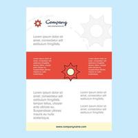 Template layout for Gear comany profile annual report presentations leaflet Brochure Vector Background