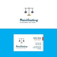 Flat Libra Logo and Visiting Card Template Busienss Concept Logo Design vector