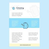 Template layout for Water shower comany profile annual report presentations leaflet Brochure Vector Background