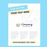 Paint tray Title Page Design for Company profile annual report presentations leaflet Brochure Vector Background