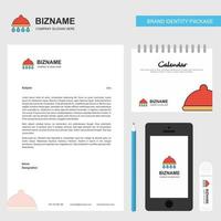 Shower Business Letterhead Calendar 2019 and Mobile app design vector template