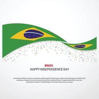 fondo de feliz día de la independencia de brasil vector