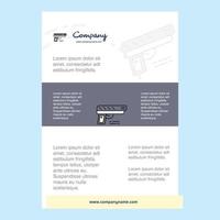 Template layout for Gun comany profile annual report presentations leaflet Brochure Vector Background