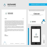 Ring Business Letterhead Calendar 2019 and Mobile app design vector template