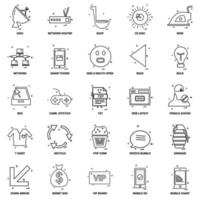 25 Business Concept Mix Line Icon set vector