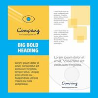 Eye Company Brochure Title Page Design Company profile annual report presentations leaflet Vector Background