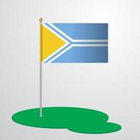 asta de la bandera de tuva vector