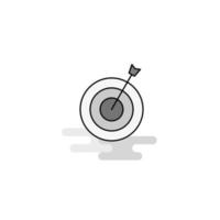 Dart Web Icon Flat Line Filled Gray Icon Vector