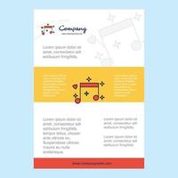 diseño de plantilla para amor música company perfil informe anual presentaciones folleto folleto vector fondo