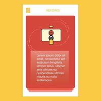 Danger board mobile vertical banner design design Vector