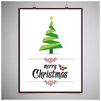 Christmas greetings card design with white background vector