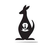 Kangaroo modern lcon for free vector. vector