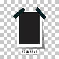 photo Frame with tape , stripe transparent background free vector