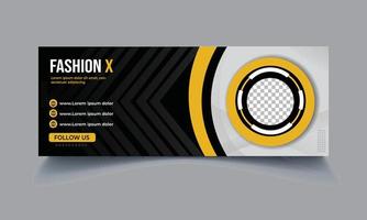 fb cover template for free vector