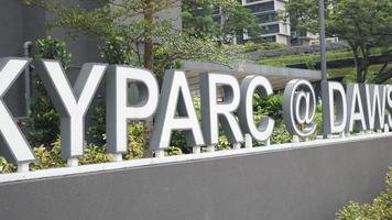 Skyparc at Dawson sign for apartment building in Singapore video