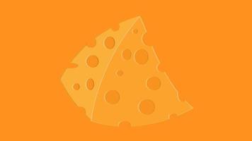 icono de vector de queso aislado sobre fondo blanco. símbolo de comida de leche amarilla plana para el diseño de sitios web, aplicación móvil. logo triángulo bloque queso ilustración