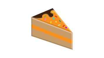 pieza vectorial de tarta de queso con aireado y tierno, delicado queso de cuajada cremosa. pastel crujiente y desmenuzable con la espalda vector