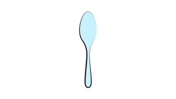 kitchen spoon cutlery utensil silverware food silhouette vector illustration