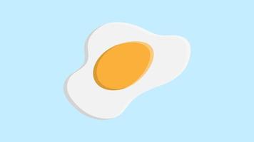 huevo revuelto de dibujos animados aislado sobre fondo blanco. alimentos dietéticos orgánicos saludables. mejor desayuno vector