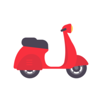 Motorbike for food delivery service online ordering concept png