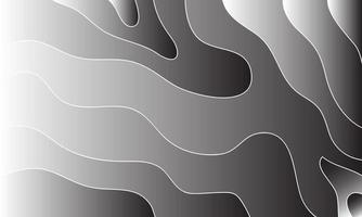 Elegant minimalist abstract black and white wavy terrain cover card background vector template. Eps10 Vector