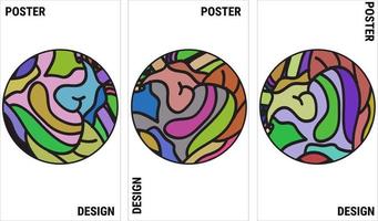 conjunto de composición pintada a mano artística mínima creativa abstracta de moda ideal para la decoración de paredes, como el diseño de postales o folletos. eps10 vector