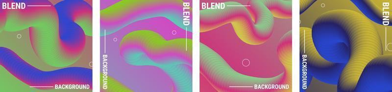 Liquid color gradient shapes for the composition background. Trendy abstract cover. Futuristic design poster. Vector Illustration