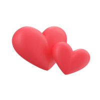 Ballons en forme de coeur brillant 3d expression de l'amour le jour de la saint-valentin. png