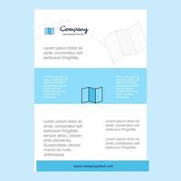 Template layout for Map comany profile annual report presentations leaflet Brochure Vector Background