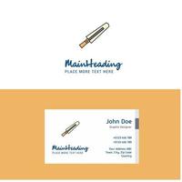 Flat Sword Logo and Visiting Card Template Busienss Concept Logo Design vector