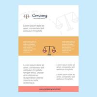 Template layout for Justice comany profile annual report presentations leaflet Brochure Vector Background