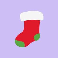 Santa's frequently used Christmas socks, vector illustration