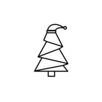 icono del árbol de navidad, ilustración vectorial sobre fondo blanco vector