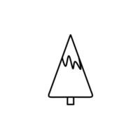 icono del árbol de navidad, ilustración vectorial sobre fondo blanco vector