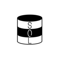 SQL tube image icon, vector illustration