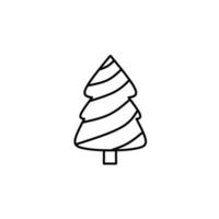 Christmas tree icon, vector illustration on white background