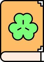 Book, shamrock color icon vector