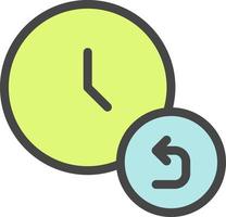 rewind time color icon vector