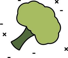 broccoli color icon vector