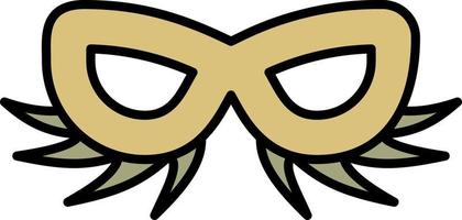 Mardi gras, mask color icon vector