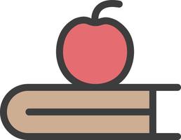 book, apple color icon vector