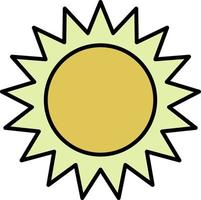 sun, space, planet color icon vector