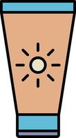 sun cream color icon vector