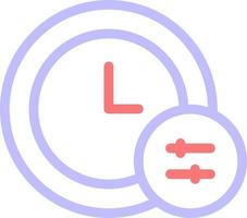 hora, reloj, icono de color del controlador vector