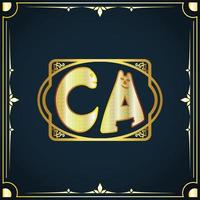 Initial letter CA royal luxury logo template vector