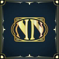 Initial letter NN royal luxury logo template vector